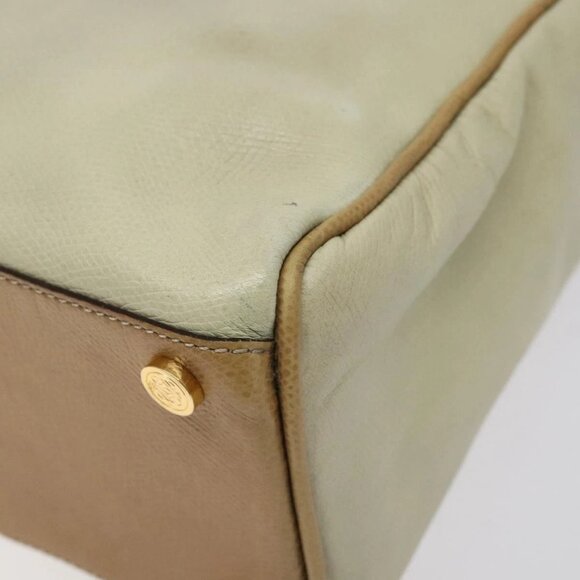 LOEWE Anagram Business Bag Leather 2way Beige Gold Auth 121886 - Picture 5 of 16